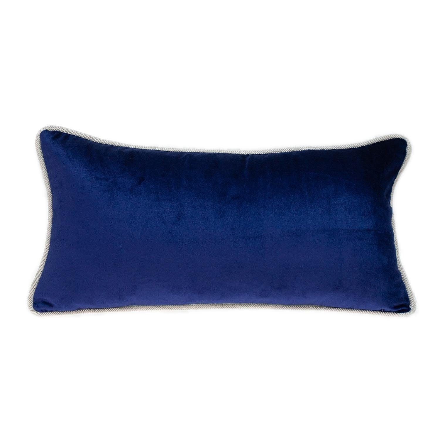 12" X 24" Blue Throw Pillow - Homeroots - Flyclothing LLC