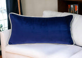 12" X 24" Blue Throw Pillow - Homeroots - Flyclothing LLC