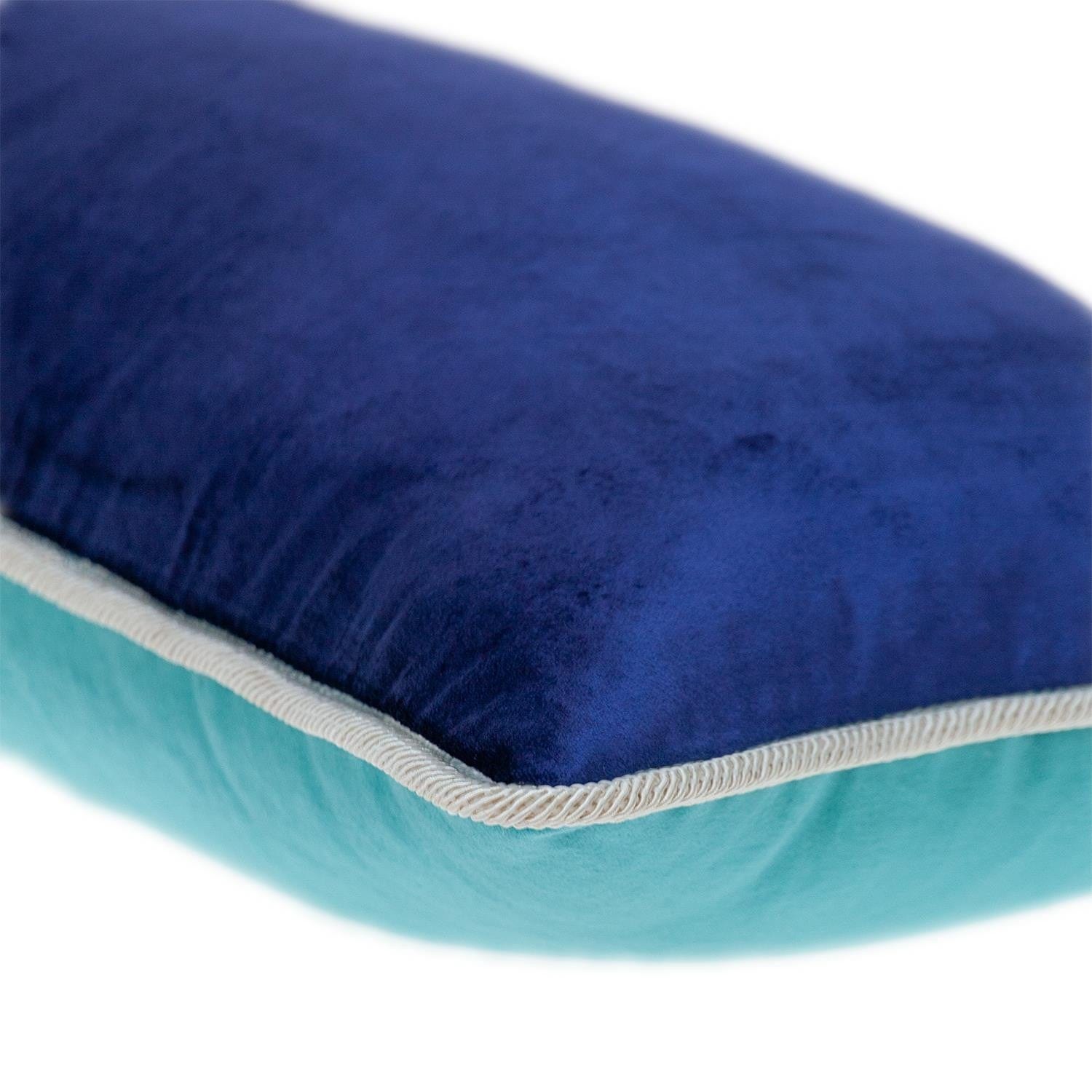 12" X 24" Blue Throw Pillow - Homeroots - Flyclothing LLC