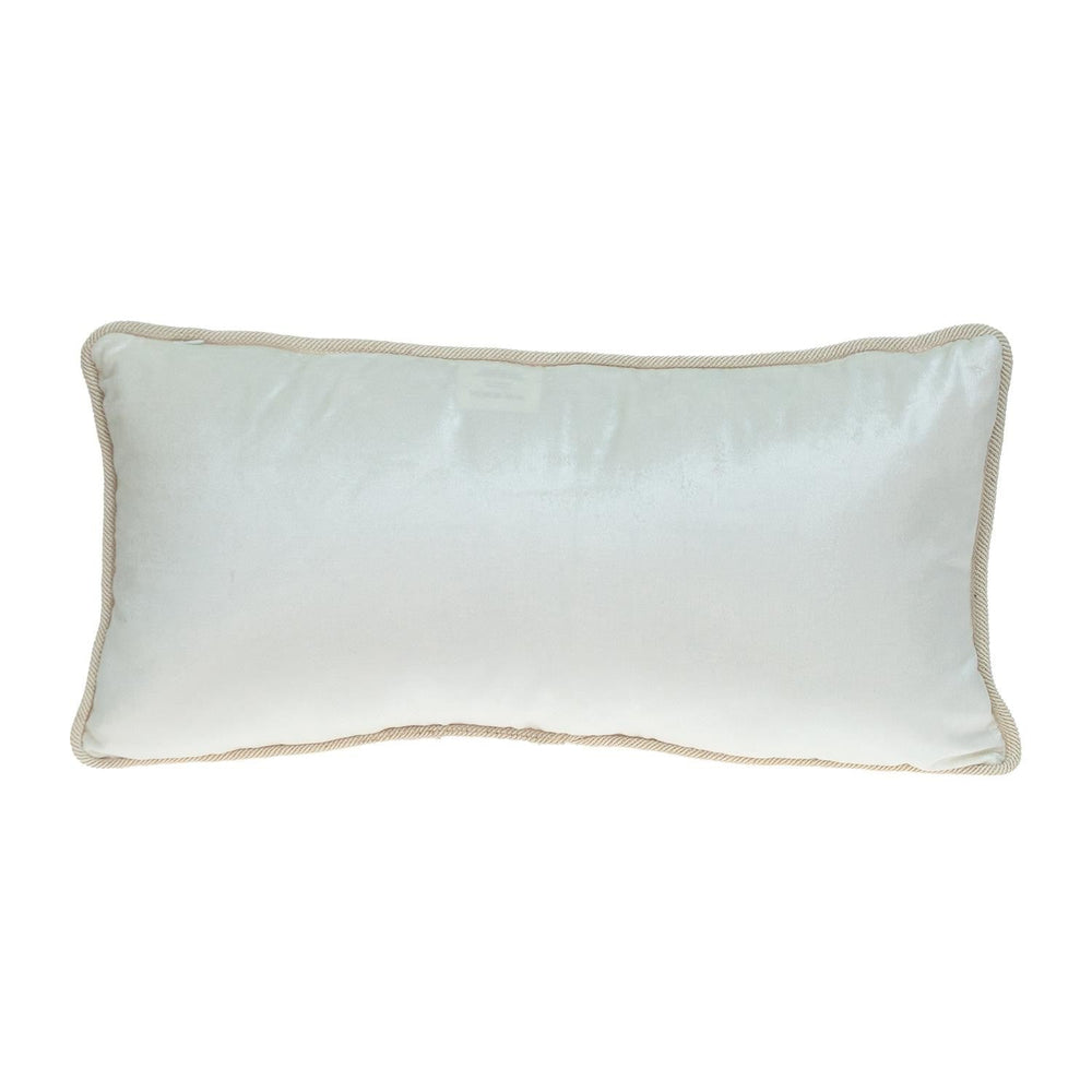 12" X 24" White Throw Pillow - Homeroots