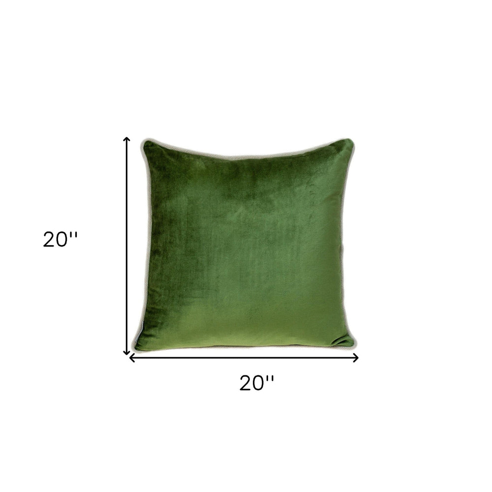 20" Blue and Green Throw Pillow - Homeroots - Flyclothing LLC
