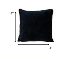 20" Black and White Throw Pillow