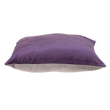 Purple and Dark Gray Dual Solid Color Reversible Throw Pillow - Homeroots - Flyclothing LLC