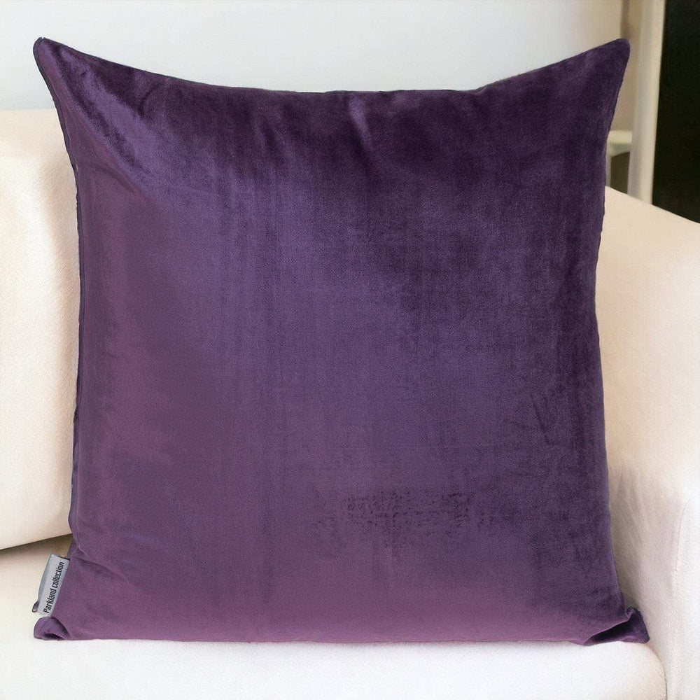 Purple and Dark Gray Dual Solid Color Reversible Throw Pillow - Homeroots - Flyclothing LLC