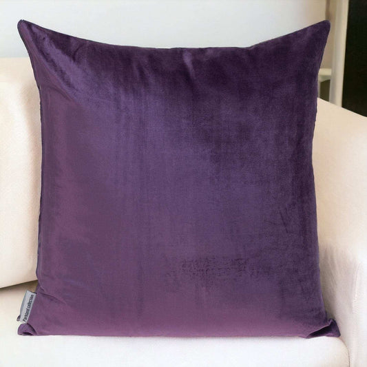 Purple and Dark Gray Dual Solid Color Reversible Throw Pillow - Homeroots - Flyclothing LLC