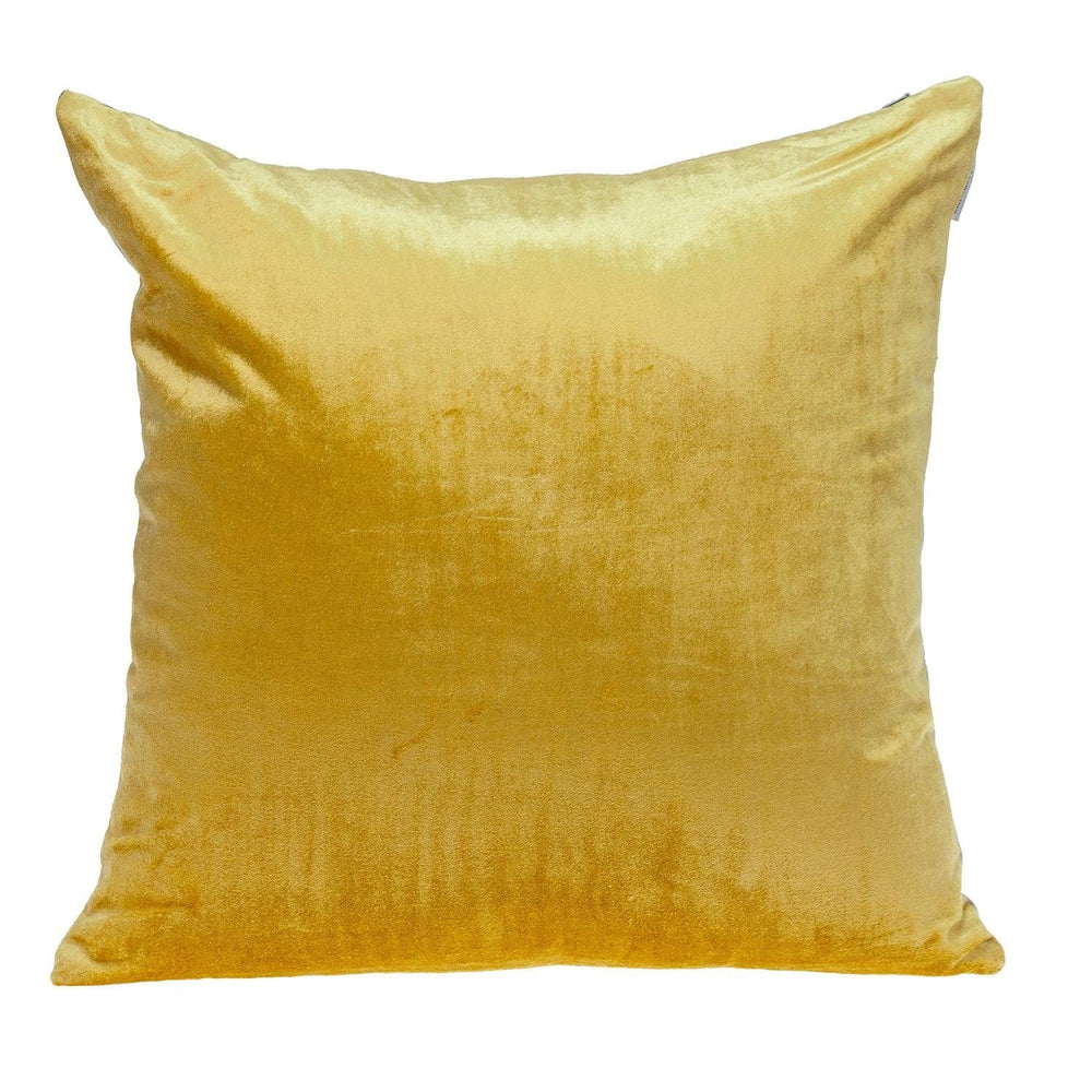 Yellow and Gray Dual Solid Color Reversible Throw Pillow - Homeroots