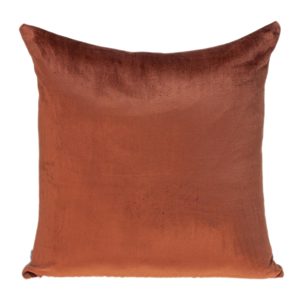Brown and Pink Dual Solid Color Reversible Throw Pillow - Homeroots