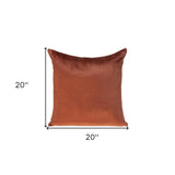 Brown and Pink Dual Solid Color Reversible Throw Pillow - Homeroots