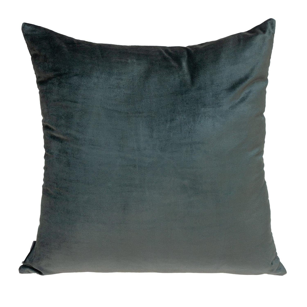 Dark Gray and Pink Dual Solid Color Reversible Throw Pillow - Homeroots