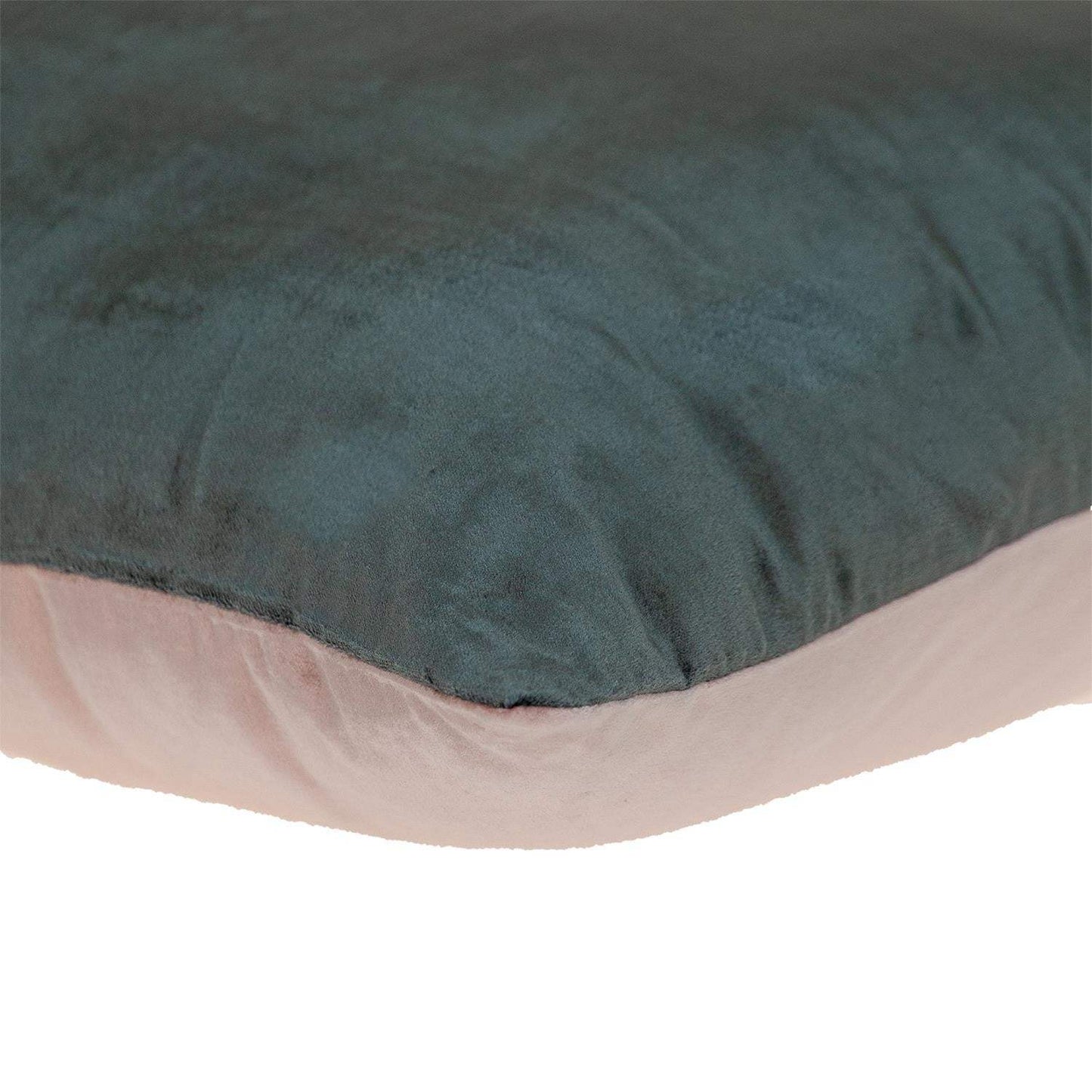 Dark Gray and Pink Dual Solid Color Reversible Throw Pillow - Homeroots - Flyclothing LLC