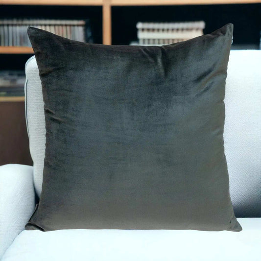 Dark Gray and Pink Dual Solid Color Reversible Throw Pillow - Homeroots - Flyclothing LLC