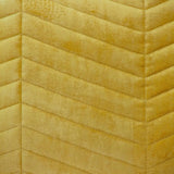 Yellow Quilted Velvet Zig Zag Decorative Lumbar Pillow - Homeroots - Flyclothing LLC