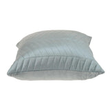 Gray Quilted Velvet Zig Zag Decorative Lumbar Pillow - Homeroots