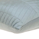 Gray Quilted Velvet Zig Zag Decorative Lumbar Pillow - Homeroots - Flyclothing LLC