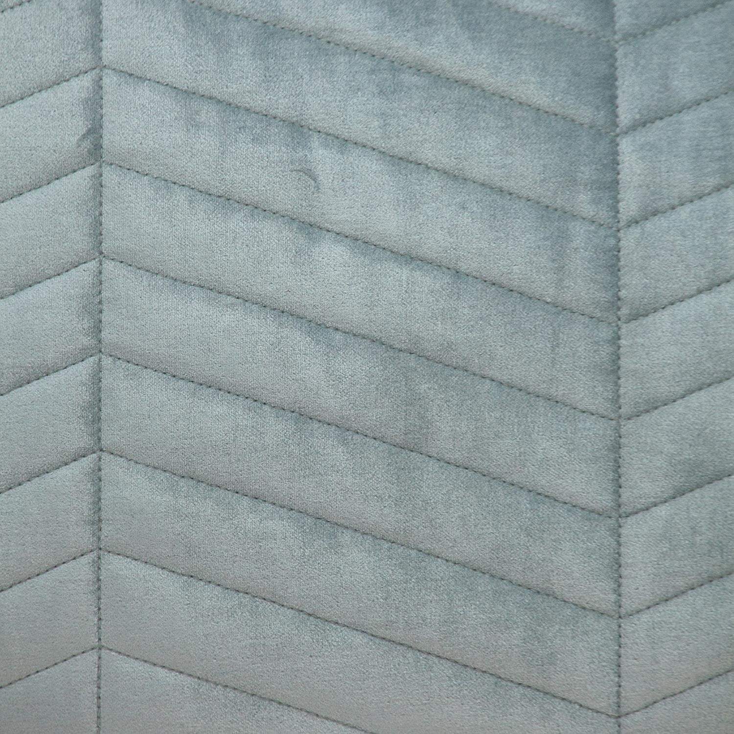 Gray Quilted Velvet Zig Zag Decorative Lumbar Pillow - Homeroots - Flyclothing LLC