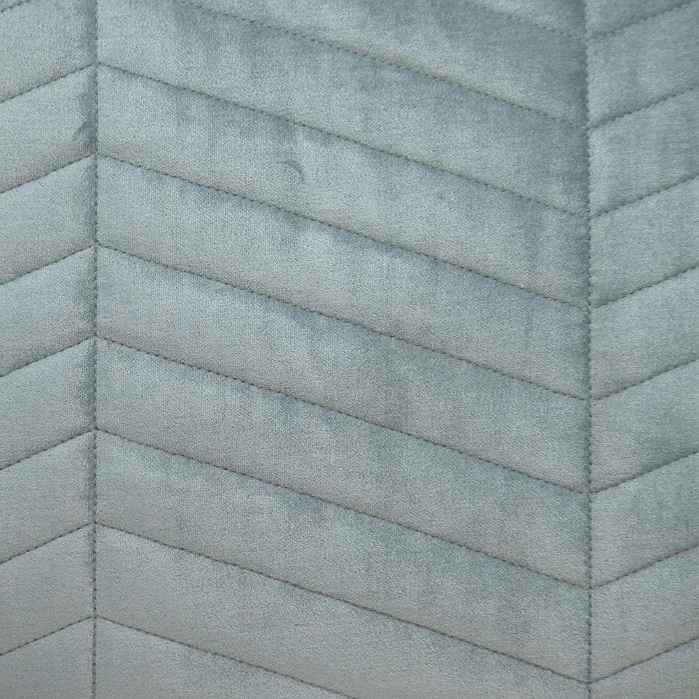 Gray Quilted Velvet Zig Zag Decorative Lumbar Pillow - Homeroots - Flyclothing LLC