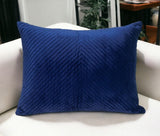 18" X 24" Navy Blue Cotton Blend Throw Pillow - Homeroots
