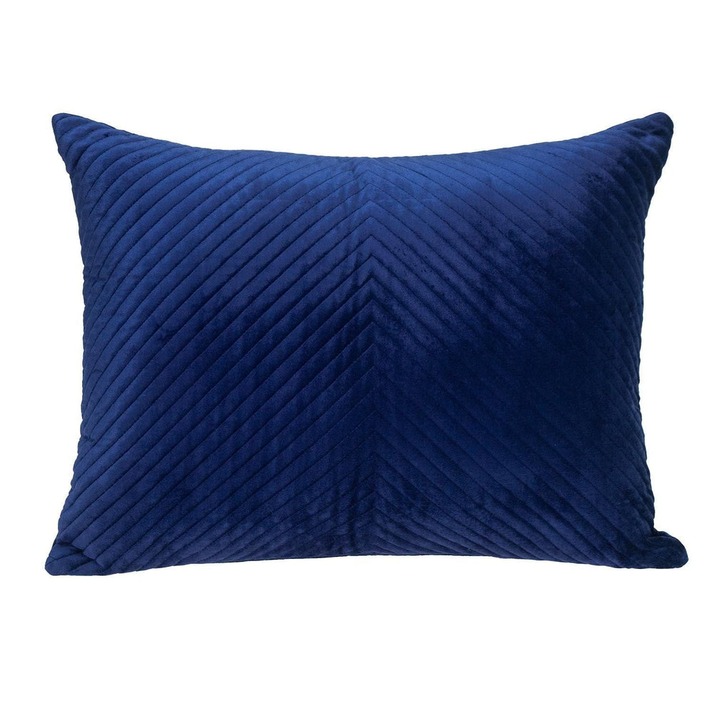 18" X 24" Navy Blue Cotton Blend Throw Pillow - Homeroots - Flyclothing LLC