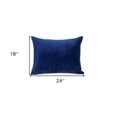 18" X 24" Navy Blue Cotton Blend Throw Pillow - Homeroots - Flyclothing LLC