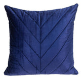 Quilted Velvet Arrows Blue Decorative Throw Pillow - Homeroots