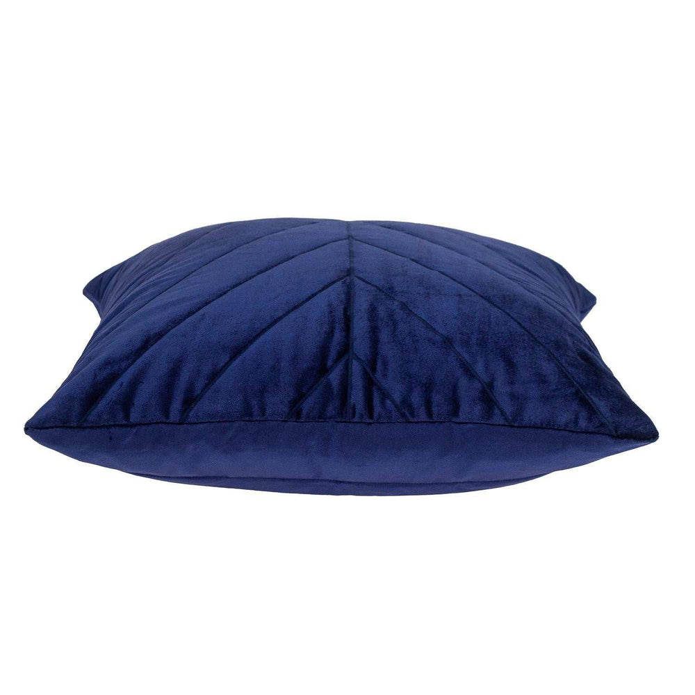 Quilted Velvet Arrows Blue Decorative Throw Pillow - Homeroots - Flyclothing LLC