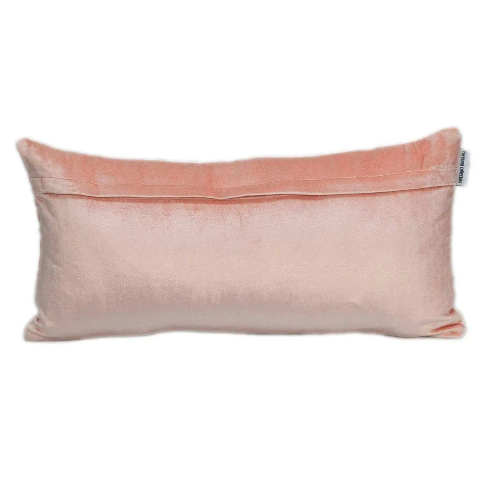 Quilted Velvet Arrows Pink Decorative Lumbar Pillow - Homeroots - Flyclothing LLC