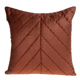Quilted Velvet Arrows Burnt Orange Decorative Throw Pillow - Homeroots