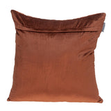 Quilted Velvet Arrows Burnt Orange Decorative Throw Pillow - Homeroots