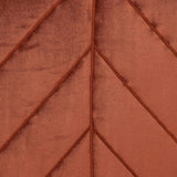 Quilted Velvet Arrows Burnt Orange Decorative Throw Pillow - Homeroots - Flyclothing LLC