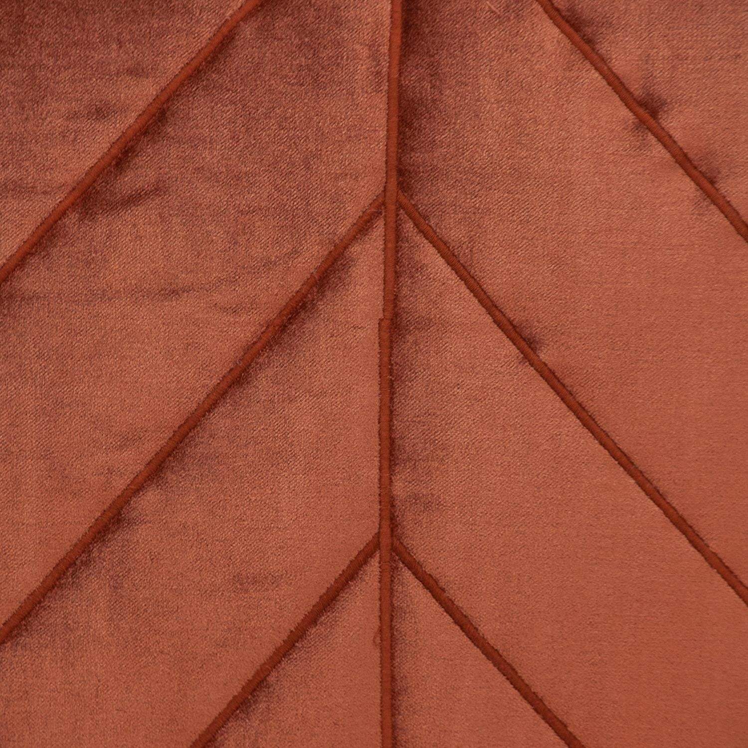 Quilted Velvet Arrows Burnt Orange Decorative Throw Pillow - Homeroots - Flyclothing LLC