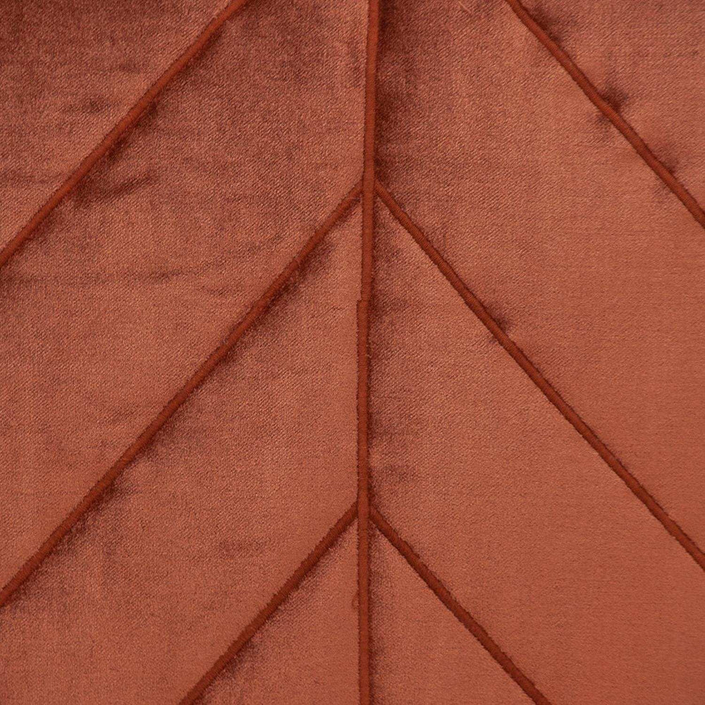 Quilted Velvet Arrows Burnt Orange Decorative Throw Pillow - Homeroots - Flyclothing LLC