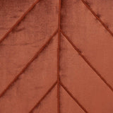 Quilted Velvet Arrows Burnt Orange Decorative Throw Pillow - Homeroots - Flyclothing LLC