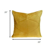 20" Yellow Cotton Blend Throw Pillow - Homeroots - Flyclothing LLC
