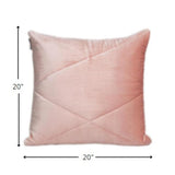 20" Pink Cotton Blend Throw Pillow - Homeroots - Flyclothing LLC