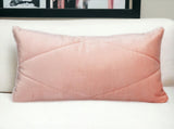 12" X 24" Pink Cotton Blend Throw Pillow - Homeroots