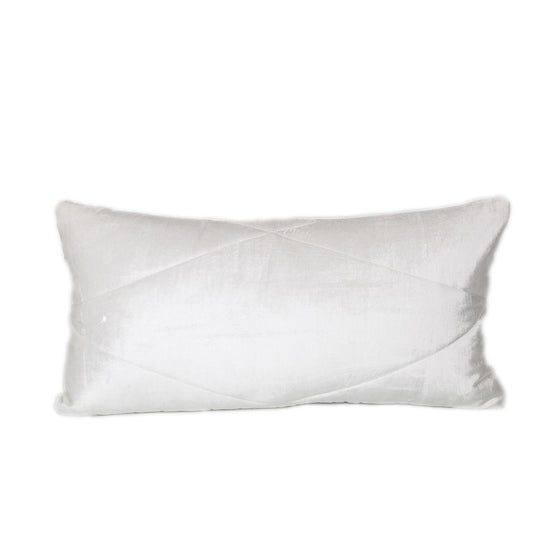 12" X 24" White Cotton Blend Throw Pillow - Homeroots