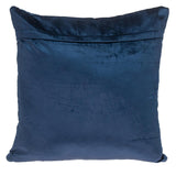 Navy Quilted Velvet Geo Decorative Throw Pillow - Homeroots