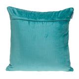 Aqua Quilted Velvet Geo Decorative Throw Pillow - Homeroots
