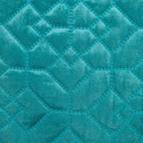 Aqua Quilted Velvet Geo Decorative Throw Pillow - Homeroots - Flyclothing LLC