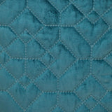 Teal Quilted Velvet Geo Decorative Throw Pillow - Homeroots - Flyclothing LLC