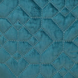 Teal Quilted Velvet Geo Decorative Throw Pillow - Homeroots - Flyclothing LLC