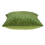 Olive Quilted Velvet Geo Decorative Throw Pillow - Homeroots - Flyclothing LLC