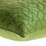 Olive Quilted Velvet Geo Decorative Throw Pillow - Homeroots - Flyclothing LLC