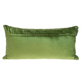 Olive Quilted Velvet Geo Lumbar Decorative Pillow - Homeroots