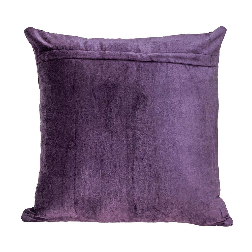 Purple Quilted Velvet Geo Decorative Throw Pillow - Homeroots - Flyclothing LLC