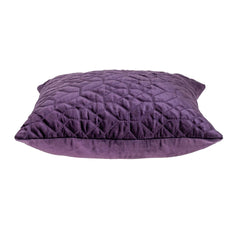 Purple Quilted Velvet Geo Decorative Throw Pillow - Homeroots