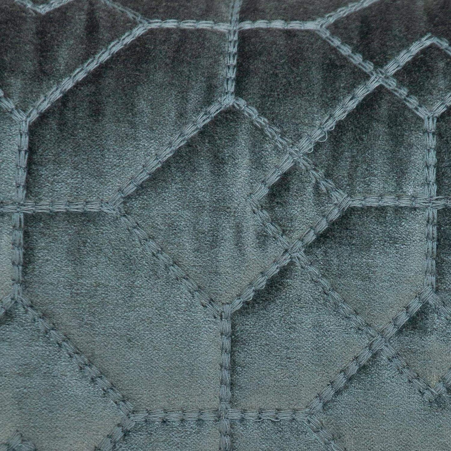 Charcoal Quilted Velvet Geo Lumbar Decorative Pillow - Homeroots - Flyclothing LLC