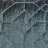 Charcoal Quilted Velvet Geo Lumbar Decorative Pillow - Homeroots - Flyclothing LLC
