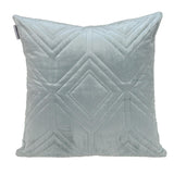 Gray Quilted Diamonds Velvet Solid Color Throw Pillow - Homeroots