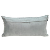 Gray Quilted Diamonds Velvet Solid Color Lumbar Pillow - Homeroots